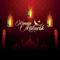 ramadan mubarak illustratie wenskaart vector