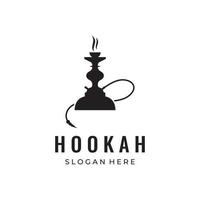 geïsoleerd wijnoogst hookah, shisha of waterpijp logo ontwerp voor club, bar, cafe en winkel. vector