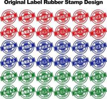 origineel etiket rubber postzegel ontwerp vector