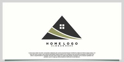 huis logo ontwerp met modern concept vector