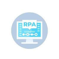 rpa vector pictogram, robotachtige procesautomatisering