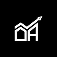 oa brief logo creatief ontwerp met vector grafisch, oa gemakkelijk en modern logo.