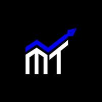 mt letter logo creatief ontwerp met vectorafbeelding, mt eenvoudig en modern logo. vector