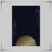 luxe gouden mandala sierlijke achtergrond voor bruiloft uitnodiging, boekomslag met mandala element stijl premium vector