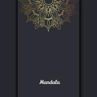 bloemen en mandala sier decoratief frame achtergrondluxe premium vector