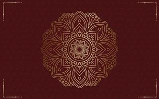 luxe mandala patroon achtergrond met gouden arabesque vector