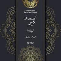 luxe mandala patroon achtergrond met gouden arabesque vector