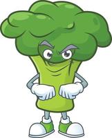 groen broccoli tekenfilm karakter stijl vector