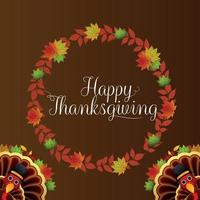 happy thanksgiving day viering achtergrond vector