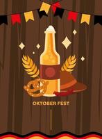 Oktoberfest bierviering banner vector