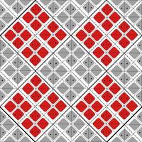 Roemeens en Moldavisch naadloos patroon met traditionele rode vierkanten en lijnen. repetitieve Oost-Europese achtergrond voor kleding. vector