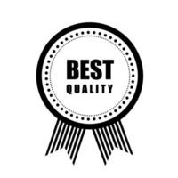 het beste kwaliteit kenteken. zwart top kwaliteit insigne ontwerp. het beste kwaliteit sticker, label, icoon, insigne, symbool, vector. vector