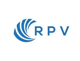 rpv brief logo ontwerp Aan wit achtergrond. rpv creatief cirkel brief logo concept. rpv brief ontwerp. vector