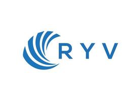 ryv brief logo ontwerp Aan wit achtergrond. ryv creatief cirkel brief logo concept. ryv brief ontwerp. vector