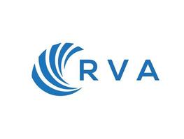 rva brief logo ontwerp Aan wit achtergrond. rva creatief cirkel brief logo concept. rva brief ontwerp. vector