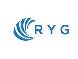 ryg brief logo ontwerp Aan wit achtergrond. ryg creatief cirkel brief logo concept. ryg brief ontwerp. vector