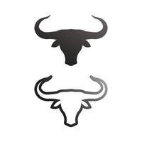 stier en koe logo ontwerp icoon vector toeter dieren