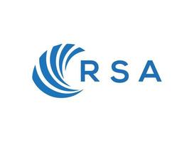 rsa brief logo ontwerp Aan wit achtergrond. rsa creatief cirkel brief logo concept. rsa brief ontwerp. vector