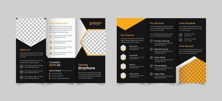 geschiktheid drievoud brochure sjabloon ontwerp vector