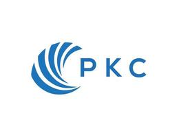 pkc brief logo ontwerp Aan wit achtergrond. pkc creatief cirkel brief logo concept. pkc brief ontwerp. vector