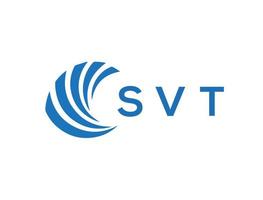 svt brief logo ontwerp Aan wit achtergrond. svt creatief cirkel brief logo concept. svt brief ontwerp. vector