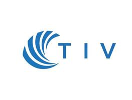 tiv brief logo ontwerp Aan wit achtergrond. tiv creatief cirkel brief logo concept. tiv brief ontwerp. vector