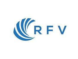 rfv brief logo ontwerp Aan wit achtergrond. rfv creatief cirkel brief logo concept. rfv brief ontwerp. vector