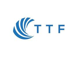 ttf brief logo ontwerp Aan wit achtergrond. ttf creatief cirkel brief logo concept. ttf brief ontwerp. vector