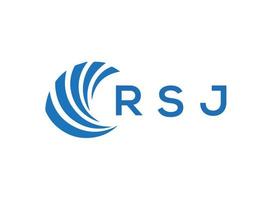 rsj brief logo ontwerp Aan wit achtergrond. rsj creatief cirkel brief logo concept. rsj brief ontwerp. vector