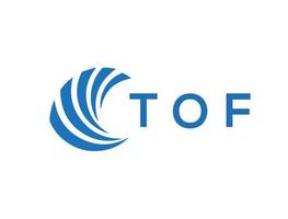 tof brief logo ontwerp Aan wit achtergrond. tof creatief cirkel brief logo concept. tof brief ontwerp. vector