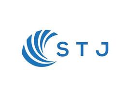 stj brief logo ontwerp Aan wit achtergrond. stj creatief cirkel brief logo concept. stj brief ontwerp. vector