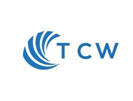 tcw brief logo ontwerp Aan wit achtergrond. tcw creatief cirkel brief logo concept. tcw brief ontwerp. vector