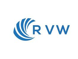 rvw brief logo ontwerp Aan wit achtergrond. rvw creatief cirkel brief logo concept. rvw brief ontwerp. vector