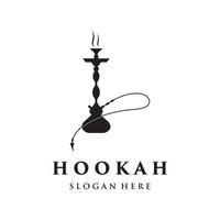 geïsoleerd wijnoogst hookah, shisha of waterpijp logo ontwerp voor club, bar, cafe en winkel. vector