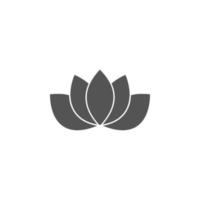 vector lotus pictogram op witte achtergrond