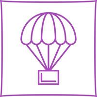 parachute vector pictogram