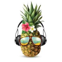 realistische trendy accessoire ananas vector