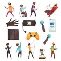 virtual reality set vector