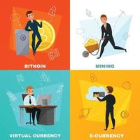 cryptocurrency bitcoin concept vector