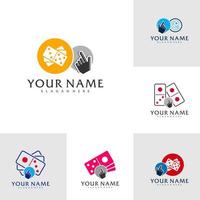 reeks van tintje domino logo vector sjabloon, creatief domino logo ontwerp concepten