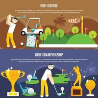 golf banner set vector