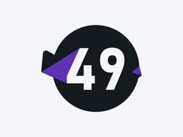 49 aantal logo icoon ontwerp vector afbeelding. aantal logo icoon ontwerp vector beeld