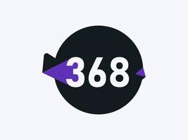 368 aantal logo icoon ontwerp vector afbeelding. aantal logo icoon ontwerp vector beeld