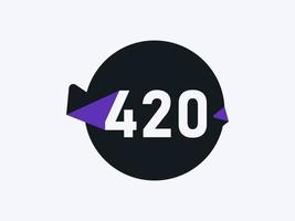 420 aantal logo icoon ontwerp vector afbeelding. aantal logo icoon ontwerp vector beeld