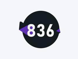 836 aantal logo icoon ontwerp vector afbeelding. aantal logo icoon ontwerp vector beeld