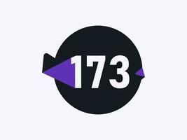 173 aantal logo icoon ontwerp vector afbeelding. aantal logo icoon ontwerp vector beeld