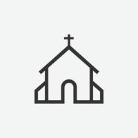 vectorillustratie van kerk pictogram vector