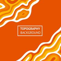 Topografie oranje achtergrond vector