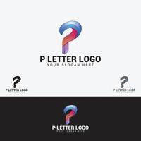 p leeter logo ontwerpsjabloon vector