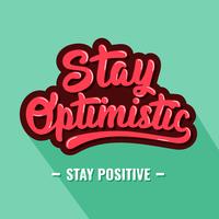 Retro Stay Optimistische typografie vector
